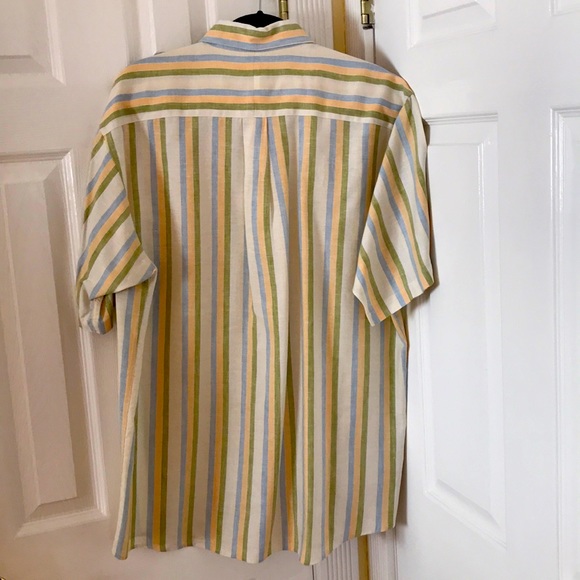 Men’s Short Sleeve Shirt. 100% Linen - Picture 3 of 4